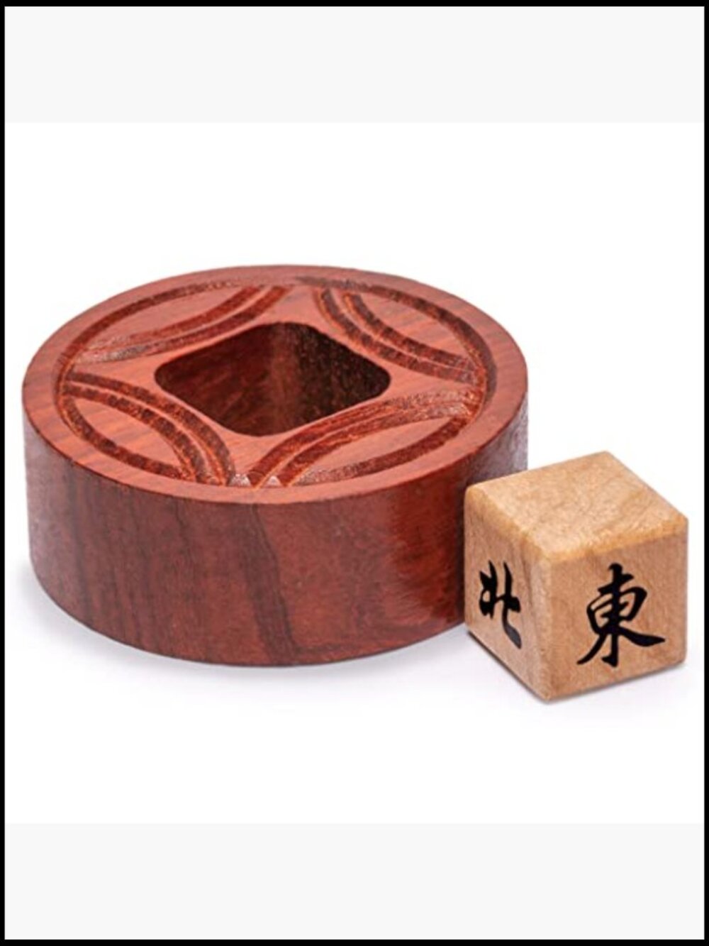 Wooden Mahjong Wind Indicator & Bettor Classic Game Accessory Tile View 2